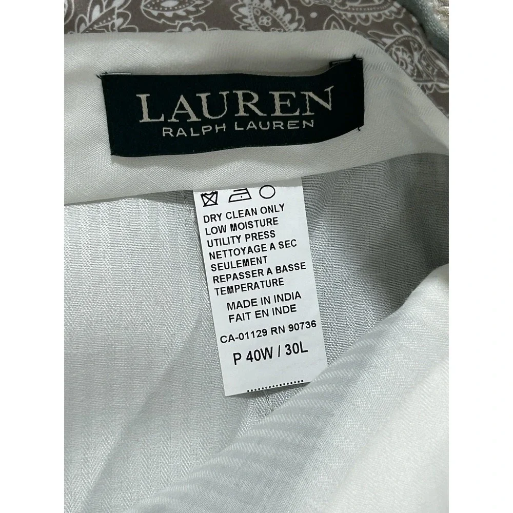 NEW Lauren Ralph Lauren Mens Pants 40 x 30 100% Linen Edgewood Light Green